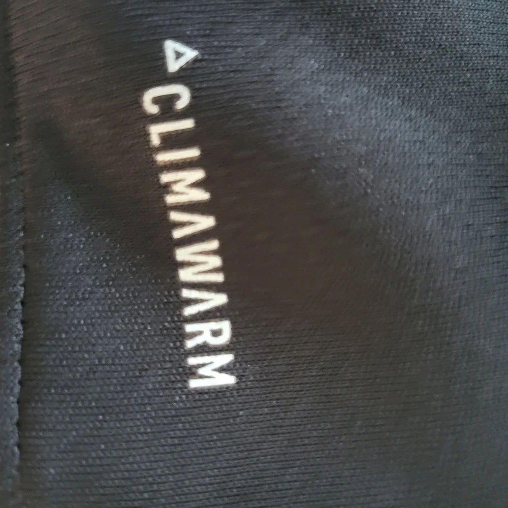 Adidas Mens Climawarm Hoodie Black Multilingual Graphic Logo Sweatshirt M